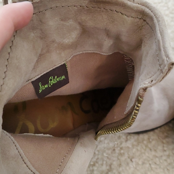 Sam Edelman taupe fringed suede booties size 6.5 - Picture 6 of 7